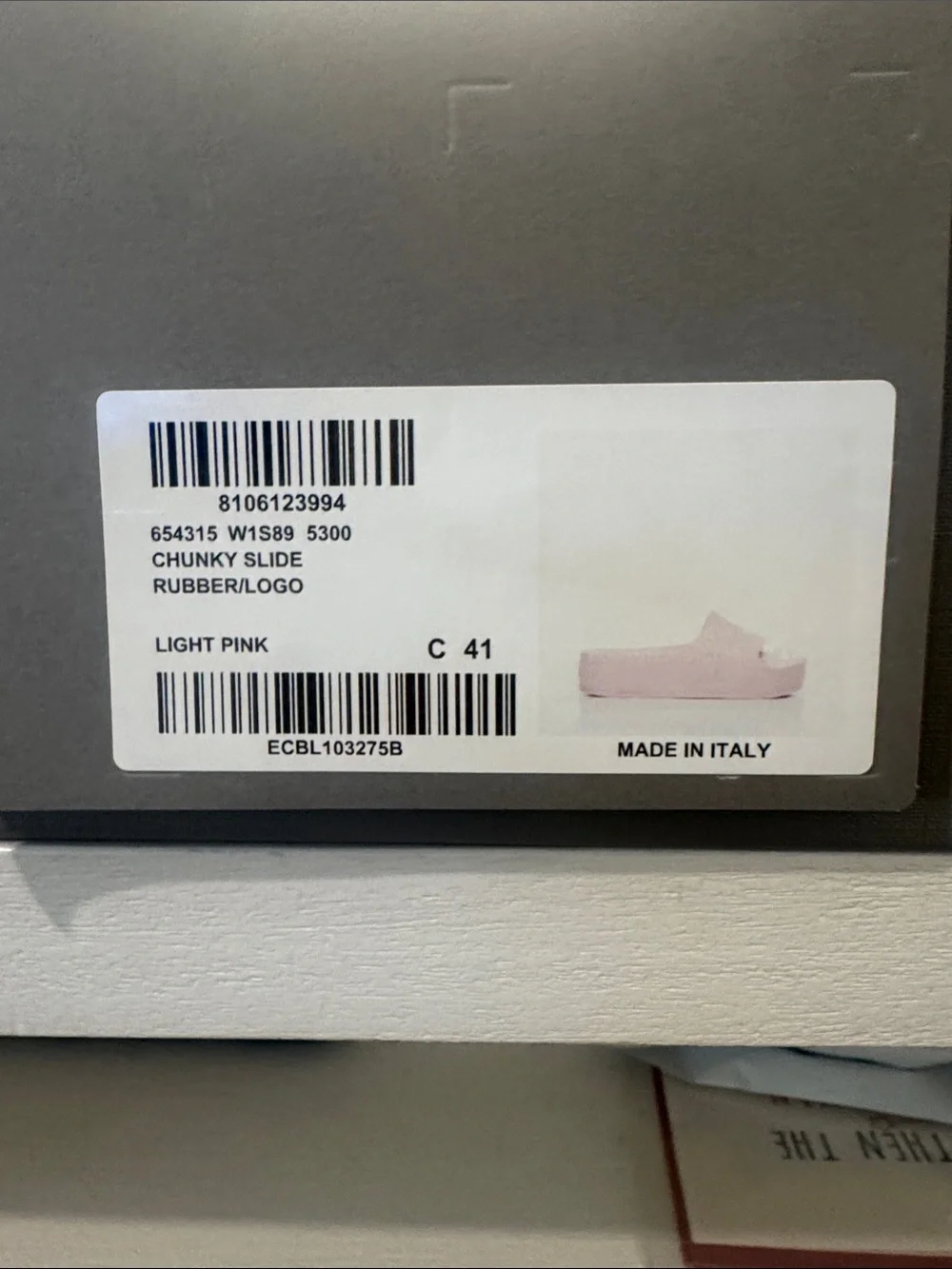 Balenciaga Chunky Slide Rubber Logo Sandal - Light Pink